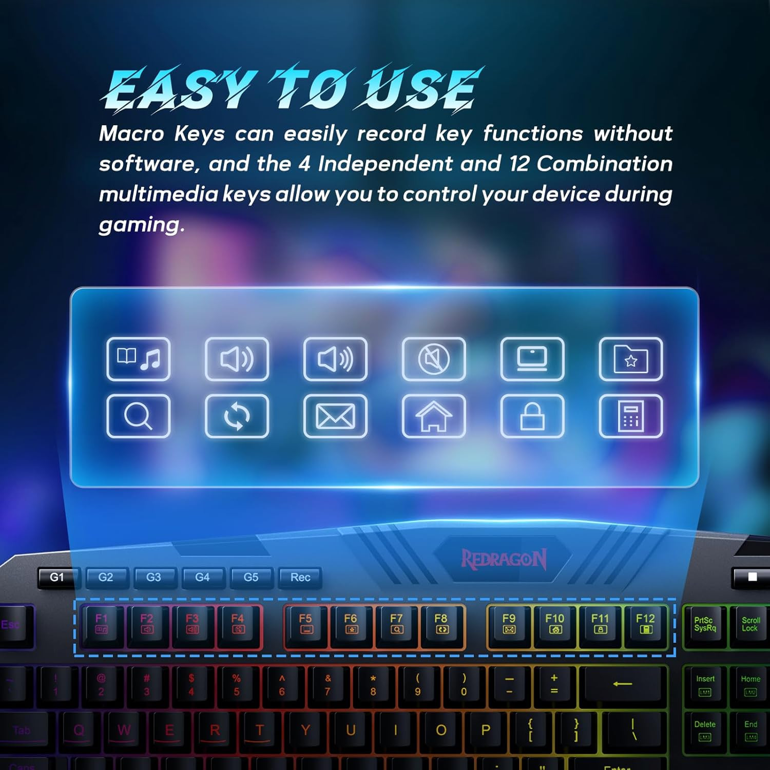 S101-3 PRO Gaming Keyboard and Mouse, RGB Backlit Programmable Keyboard Mouse wi