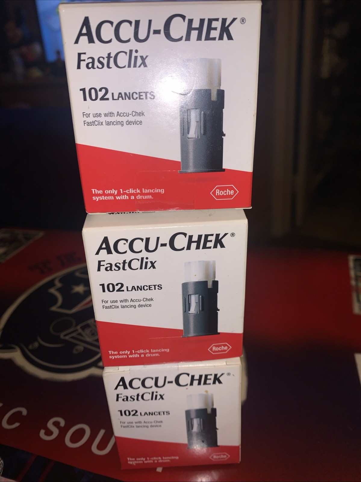 102 X3 count Accu-Chek FastClix Diabetes Testing Lancets diabetic