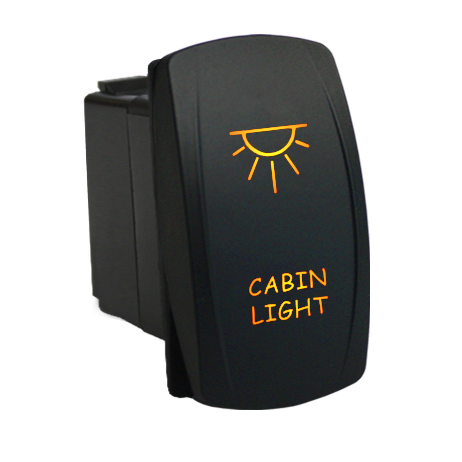 CABIN LIGHT 6M10O Rocker Switch 12V LED amber ON/OFF waterproof SPST marine boat