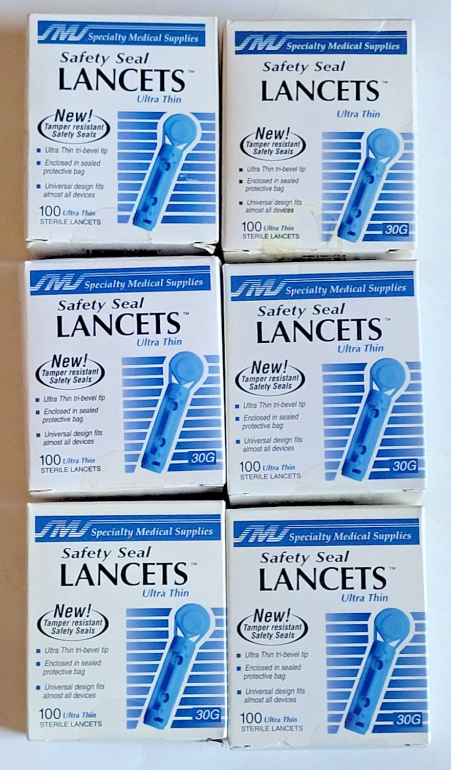Specialty Medical Supplies Safety Seal 600 Ultra Thin Sterile Lancets 30G Sealed