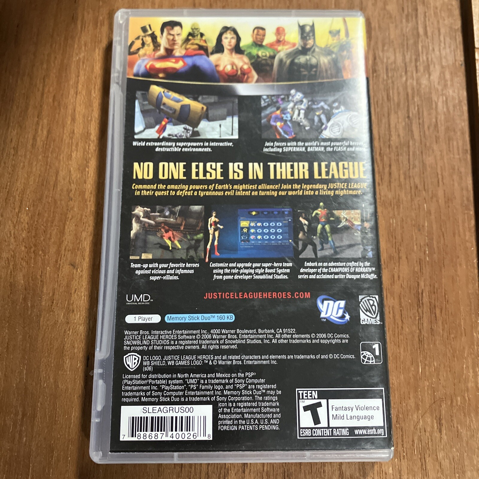 Justice League Heroes for PSP | Case & Manual NO GAME