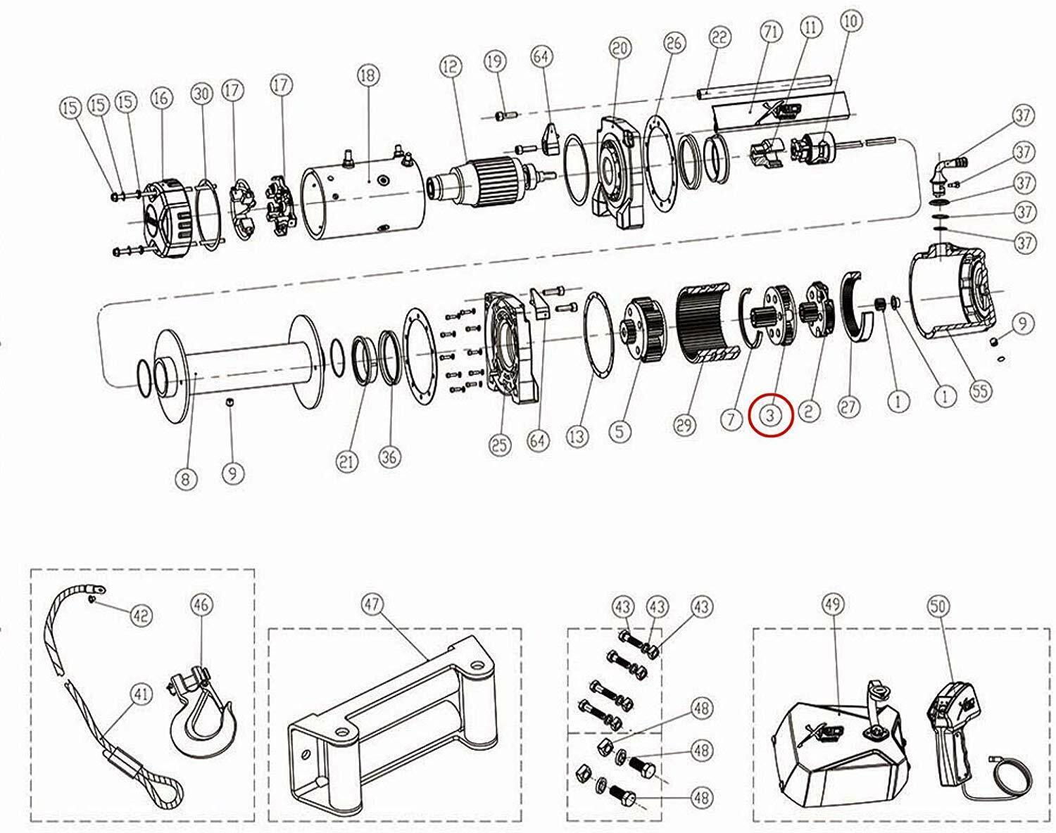 Smittybilt 97412-03 Gear Carrier Assy Intermediate For XRC 12K Winch