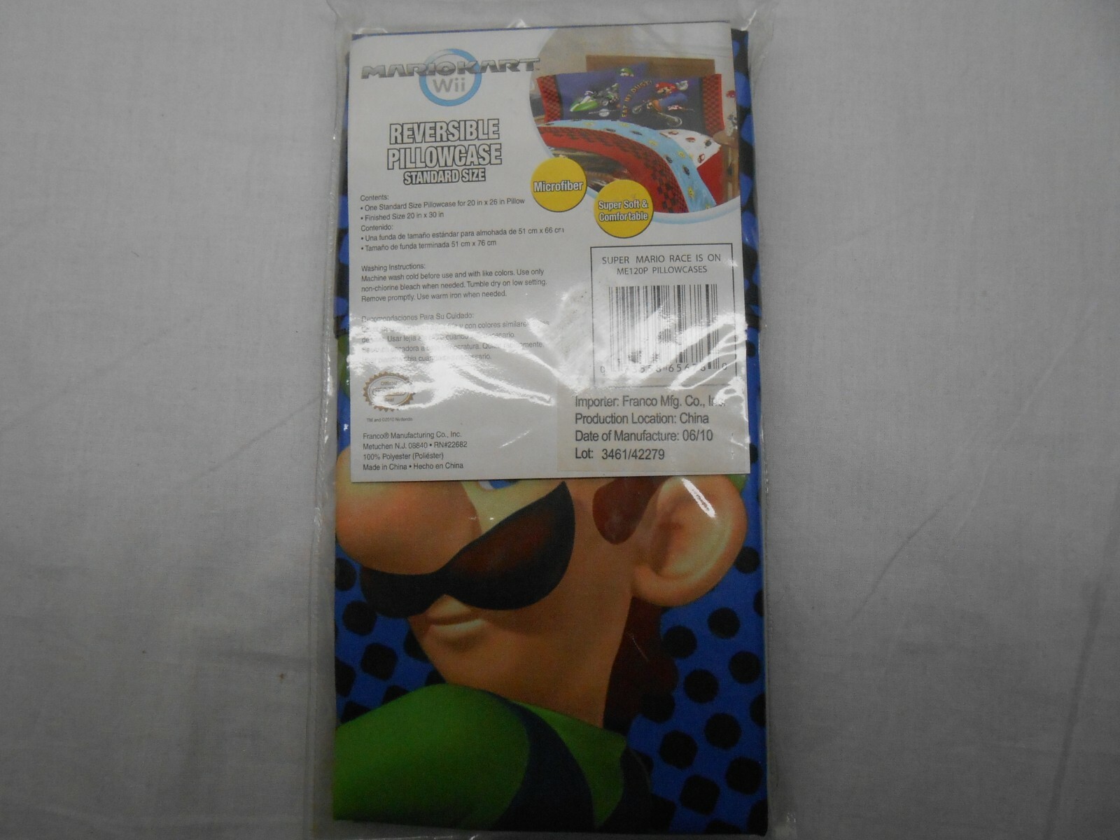Mariocart (WII) Reversible Pillowcase (Standard Size)