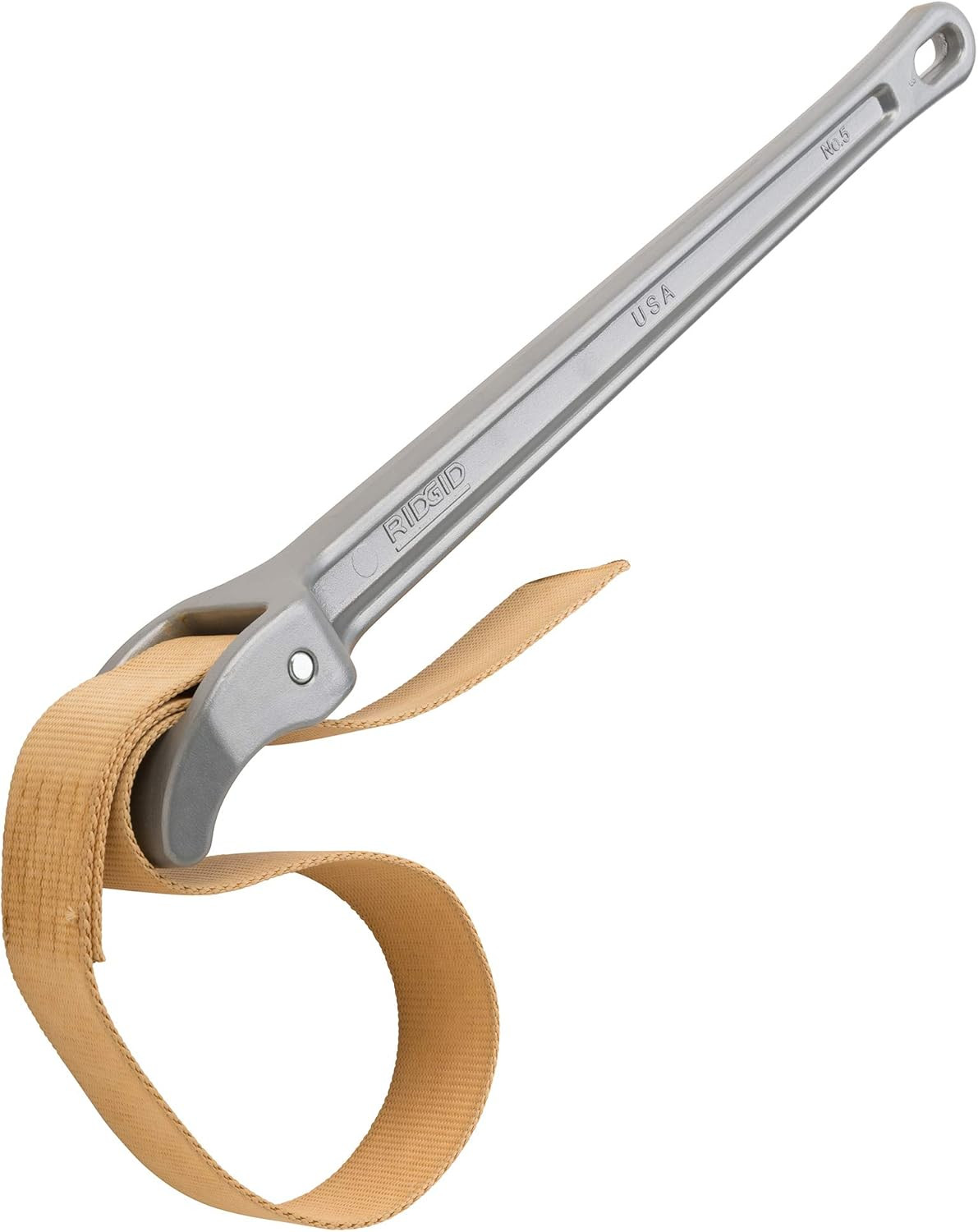 Adjustable 5-Inch Strap Wrench - 31360 Model, Durable Brown Design