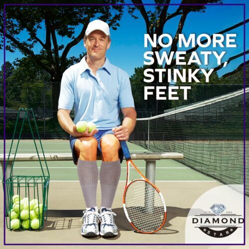 6-12-18 Pairs Men's Grey Tube Socks Over The Calf Sport Cotton Socks Big &Tall
