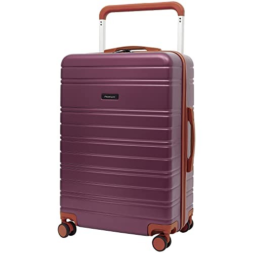 2PC Navigate Luggage Set 20" Carry-On Burgundy