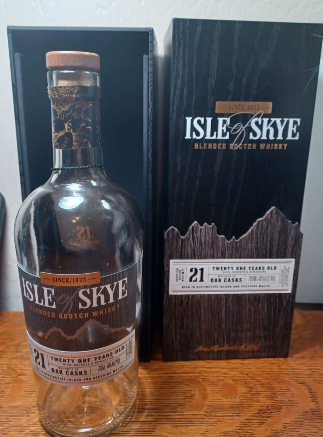 Isle of Skye 21yrs -  Whisky Rare - Empty Box & Bottle 700 ml JGDS