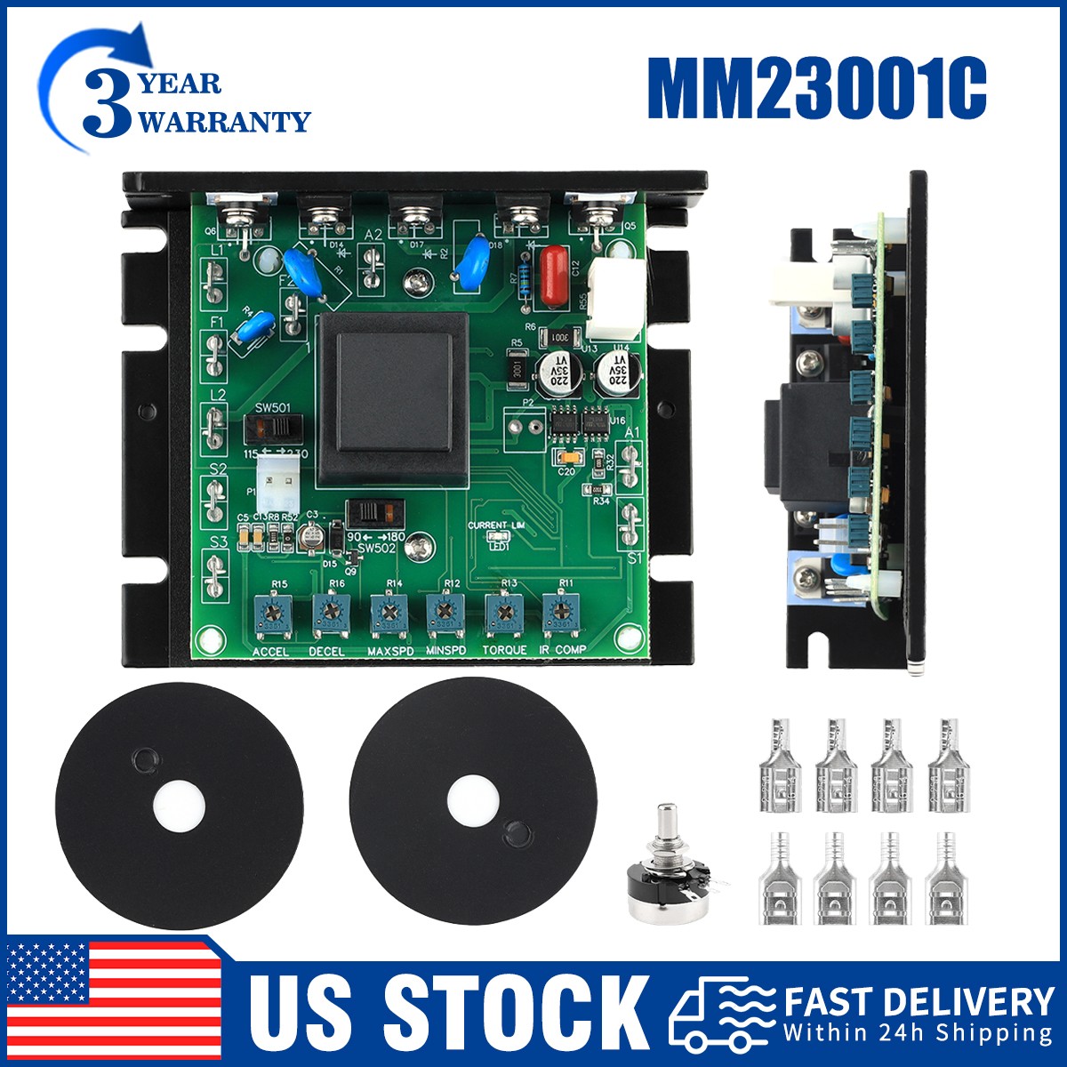 For Minarik MM23001C DC Motor Variable Speed Control Module 115/230V, 50/60Hz