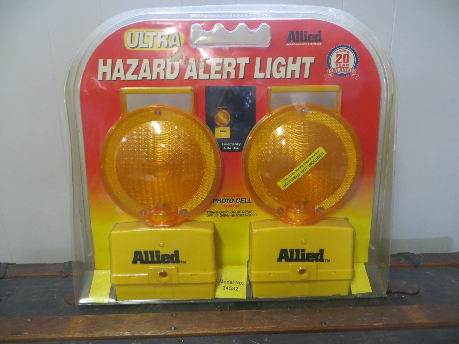 NOS Allied 34532 6 Volt Ultra Flashing Road Hazard Alert Lights Photo-Cell NIB