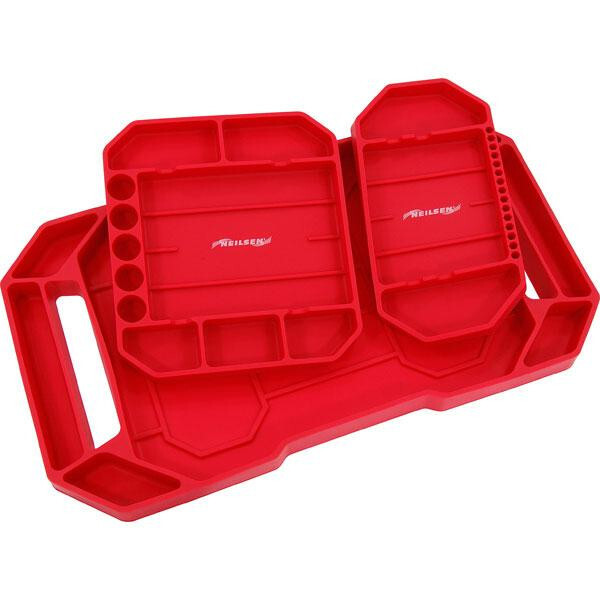 3pc Silicone Tool Storage Tray Flexible Non-Slip Tool Organiser Set