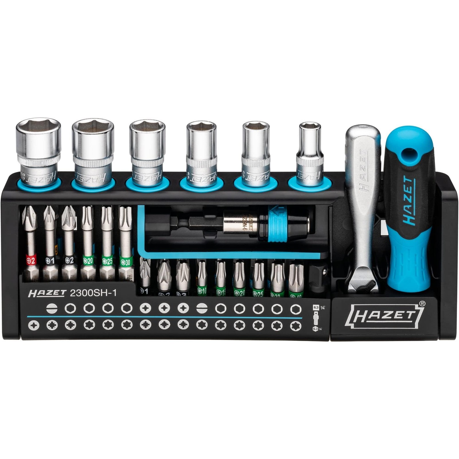 HAZET Smartholder Tool Holder 2300SH-1 I 39-Piece Bit One Size, Black