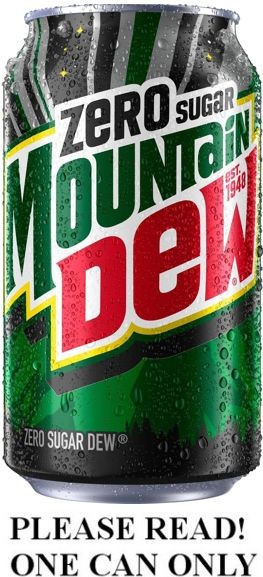 Mountain Dew Zero (2025) FULL NEW 12oz 355ml Can American Packaging USA No Sugar