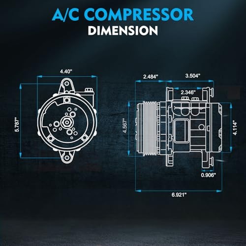 Universal A/C Compressor with Clutch (6 Grooves(SD-7))