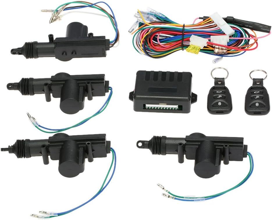 Cerradura de Puerta de Coche Universal 4Pcs Actuador Cierre Centralizado Puerta