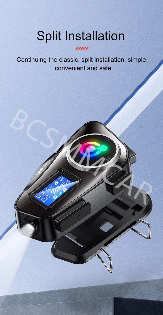 Motorcycle Intercom Helmet Bluetooth Headset Earphone Waterproof For Android/iOS