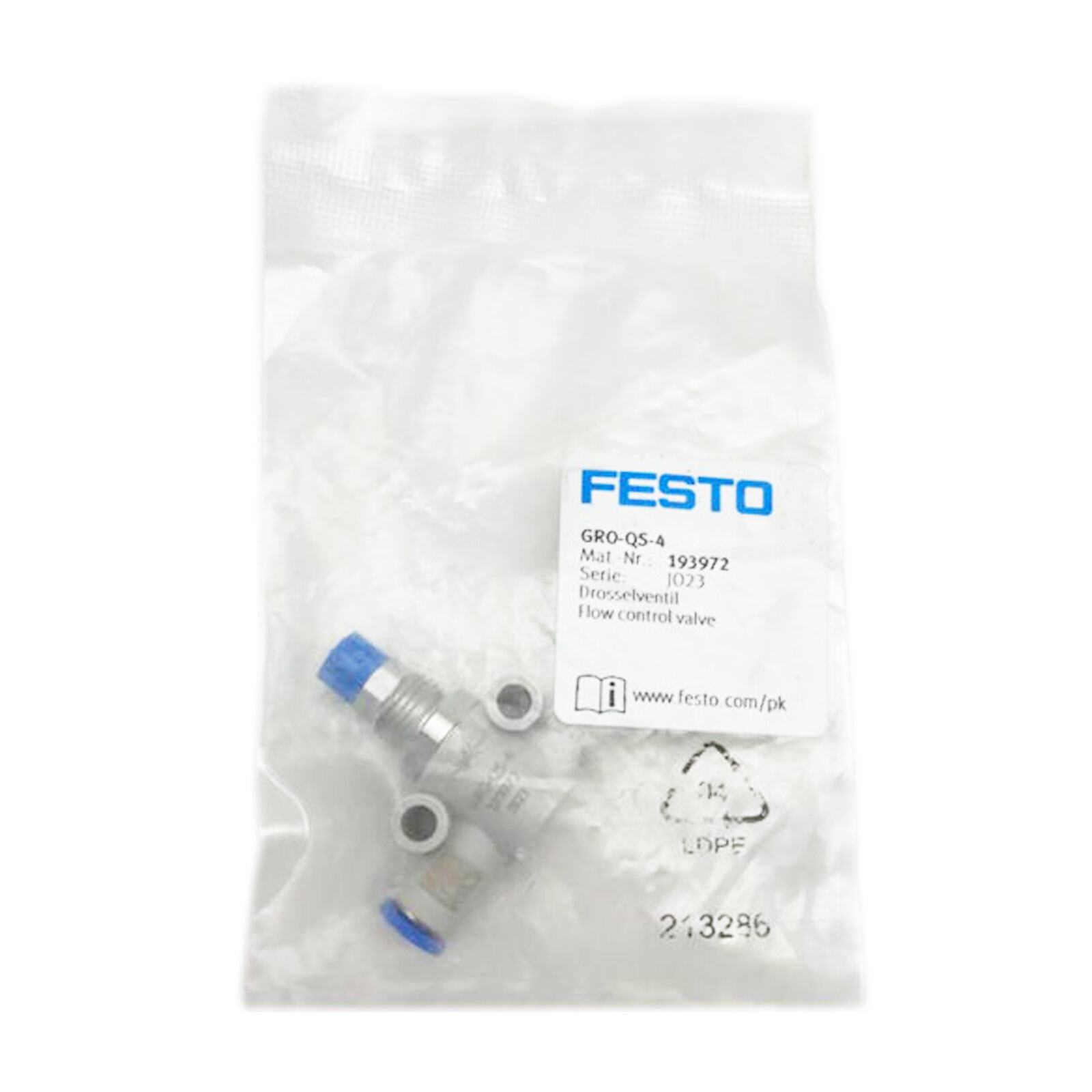 1 PCS NEW FESTO GRO-QS-4 193972 throttle valve