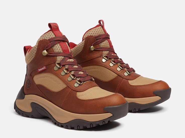 Timberland Women's Mt. Maddsen Peak Waterproof Hiking Boot Rust Full-Grain