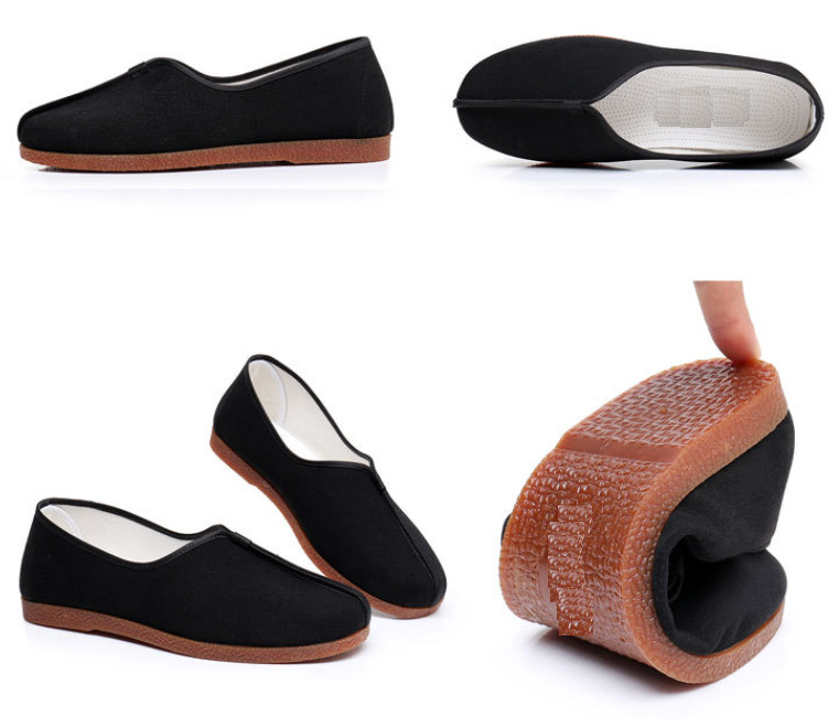 Chinese Style Cloth Shoes Men's Kung Fu Martial Arts Tai Chi Shoes Oxford sole