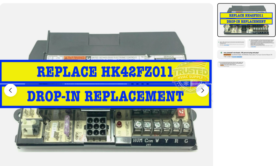 HK42FZ011 GUARANTEED ALTERNATIVE REPLACEMENT Furnace Control Board 1012-940-K