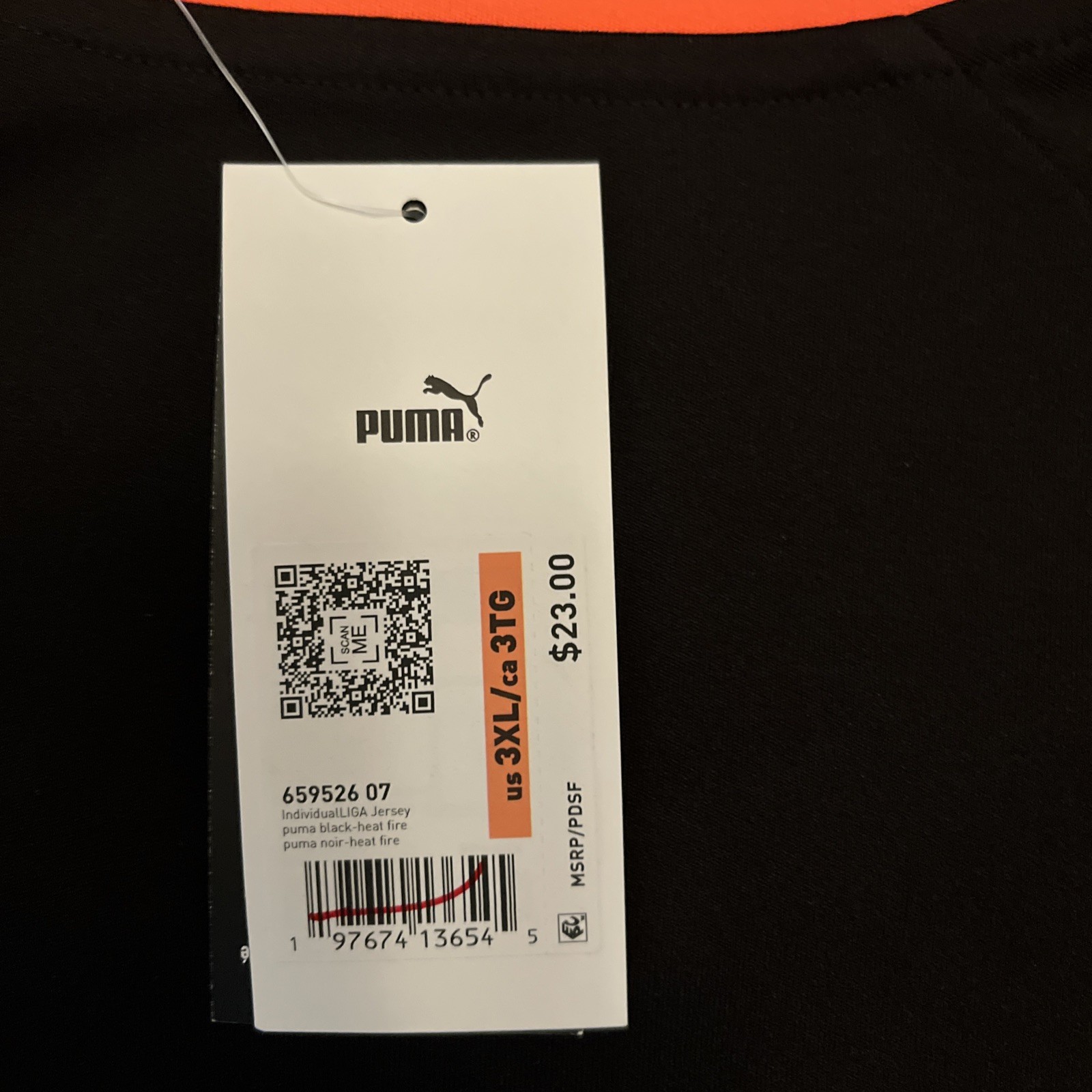 Puma LIGA Jersey Medium Black-Heat-Fire Med M