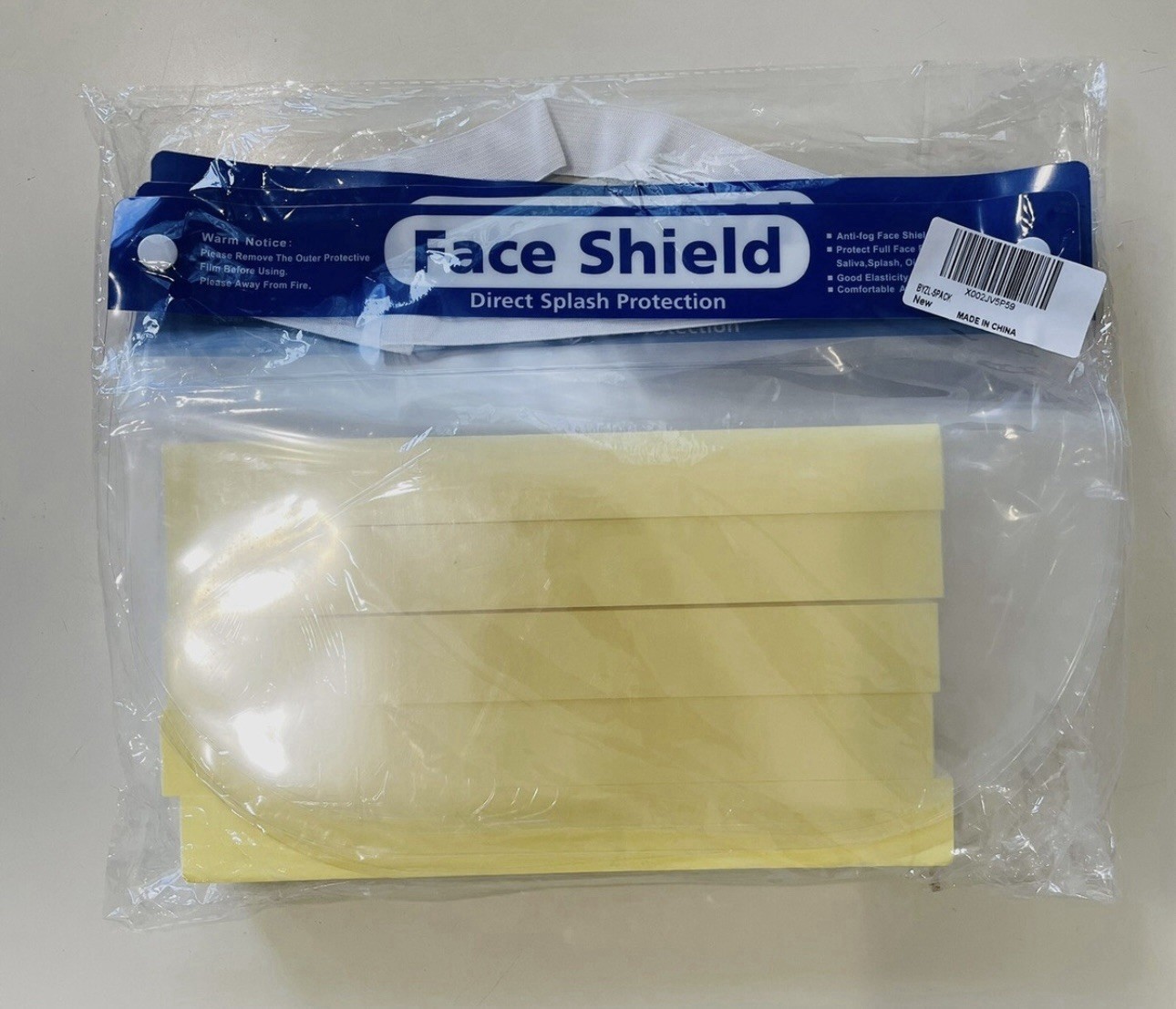 10 Pack Direct Splash Protection Face Shields Flexible Comfort Fit