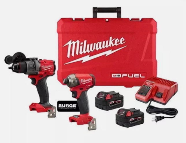MILWAUKEE - 3699-22 - M18 FUEL Drill & Driver Combo Kit w/5.0Ah Batteries + CHGR