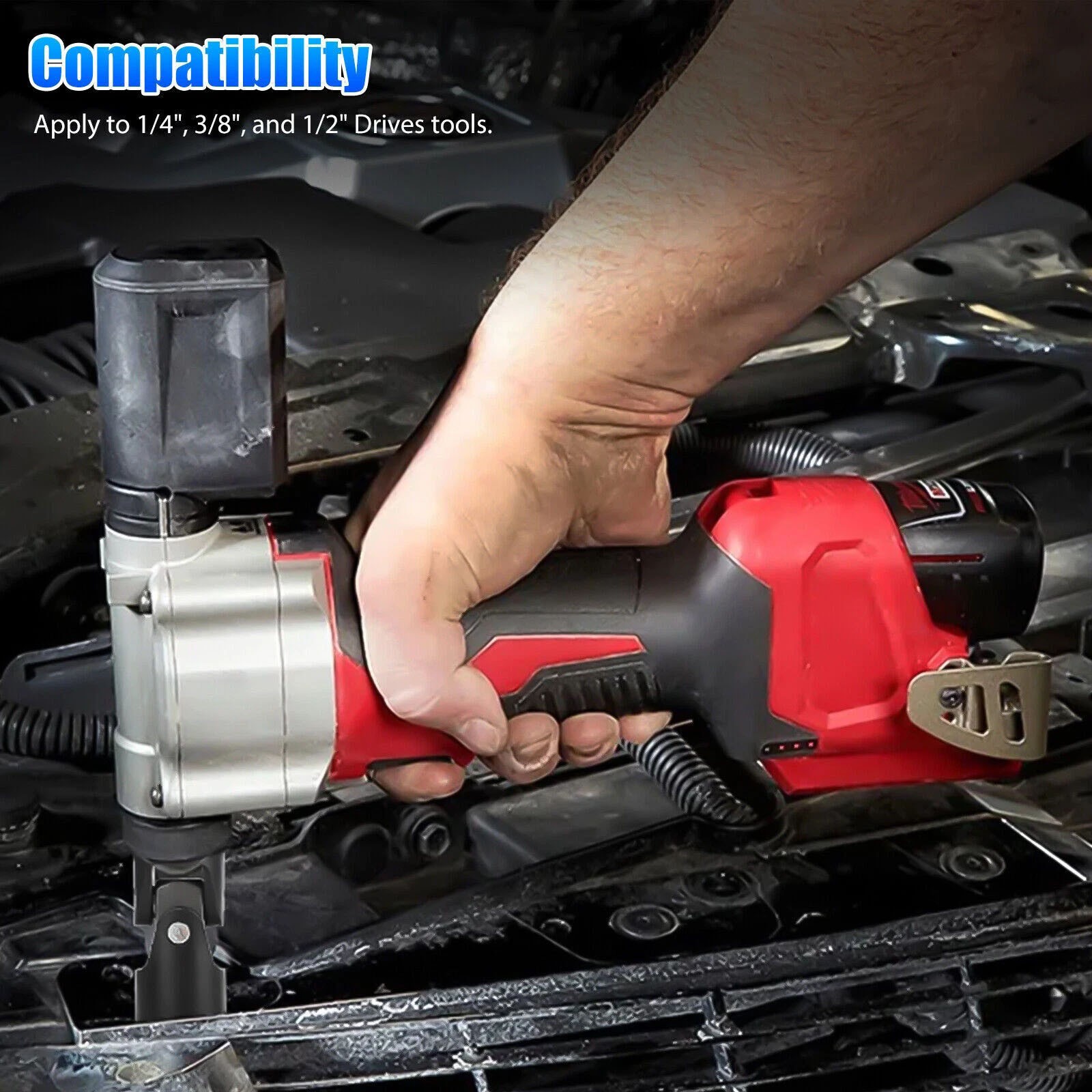 3PCS Impact Wobble Socket Adapter Set 1/4" 3/8" 1/2" Drive Universal Joint Tool