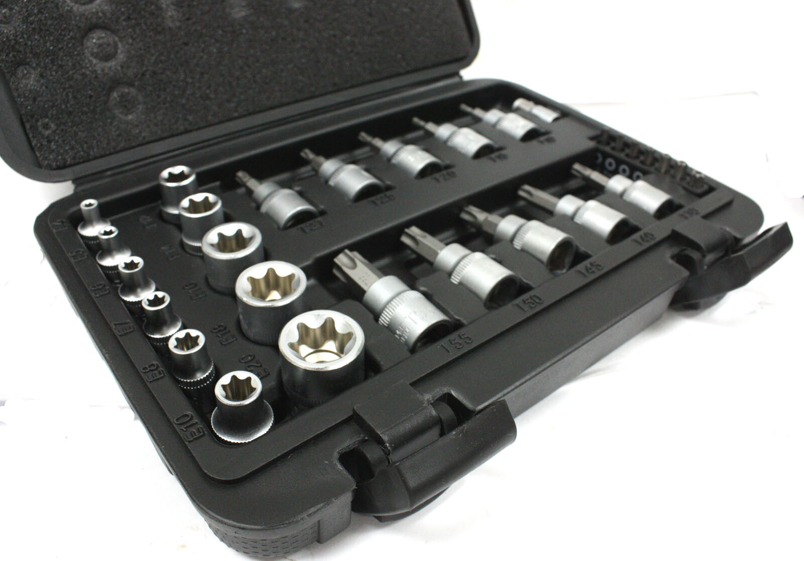 29PCS Torx Star Socket Set & Bit Male Female E & T Sockets With Torx Bit Tools