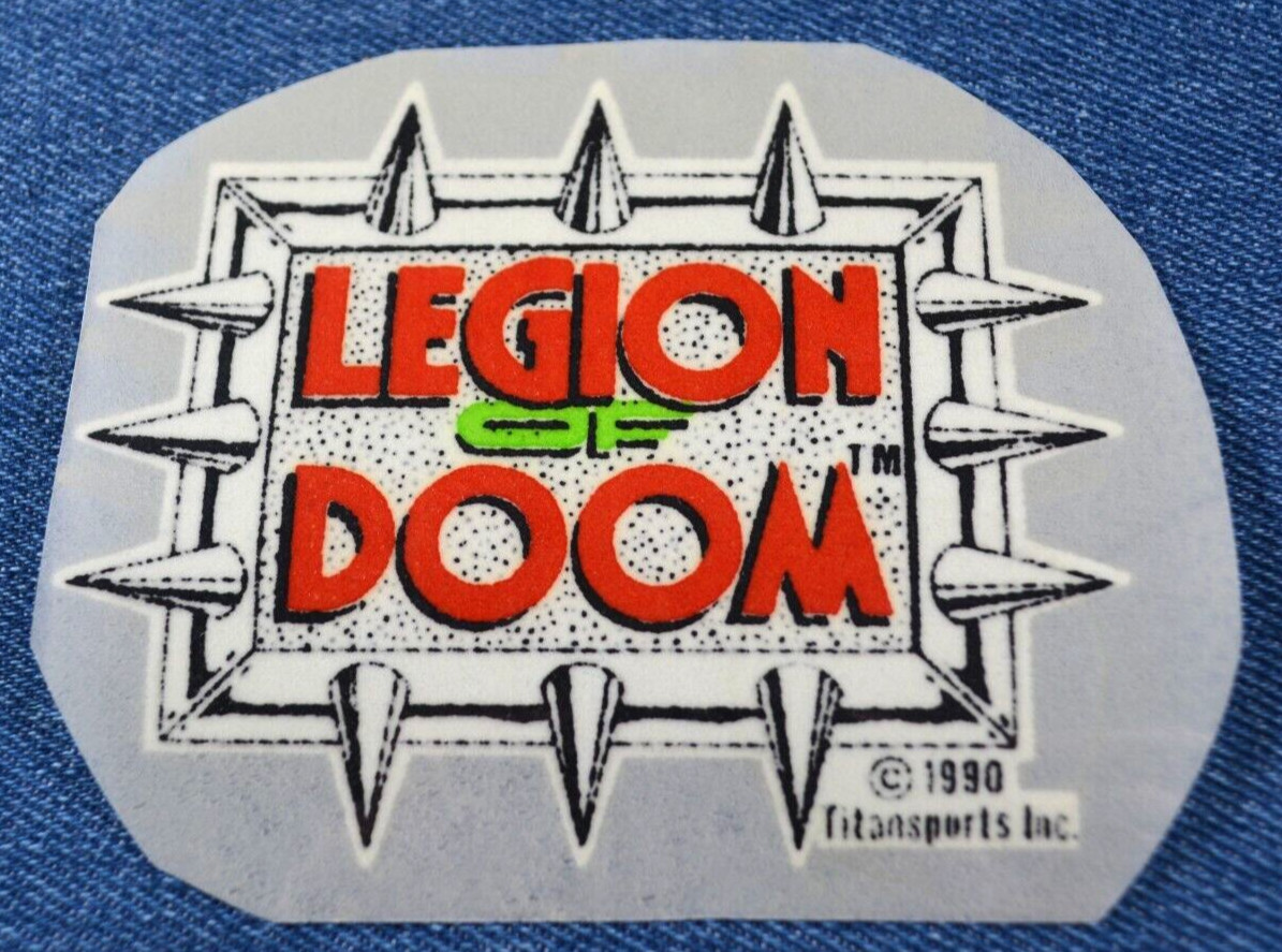 Vintage 90s LEGION OF DOOM 3" Heat Transfer Iron-On Patch WWE WWF Wrestling
