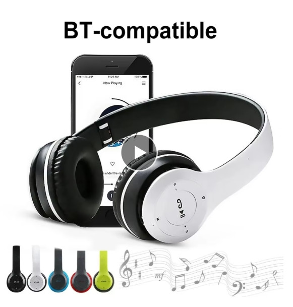 P47 Wireless Bluetooth Headphone With Microphone Foldable Headsets Bass HiFi Sou