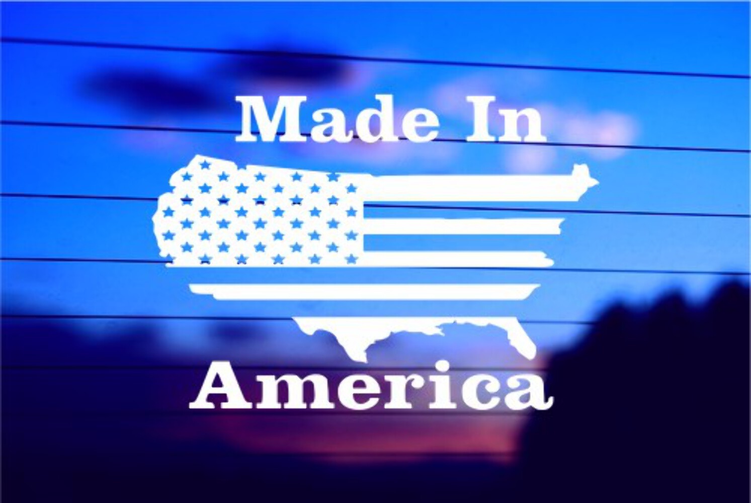 Made In America Vinyl Die Cut Decal – Patriotic Car & Truck Sticker