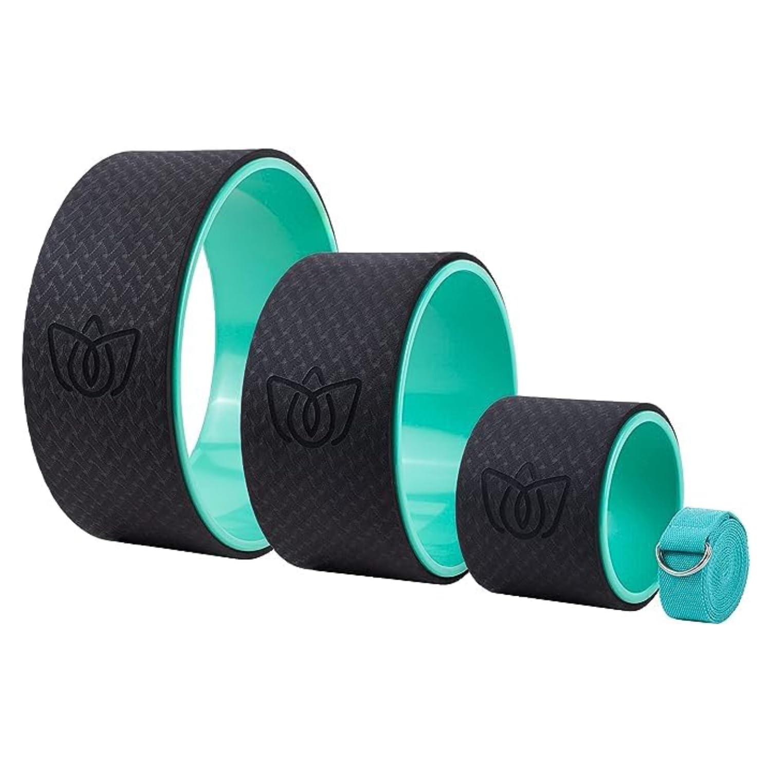 Florensi Yoga Wheel (3-Pack) - Back Stretcher and Back Roller for Back Pain, ...