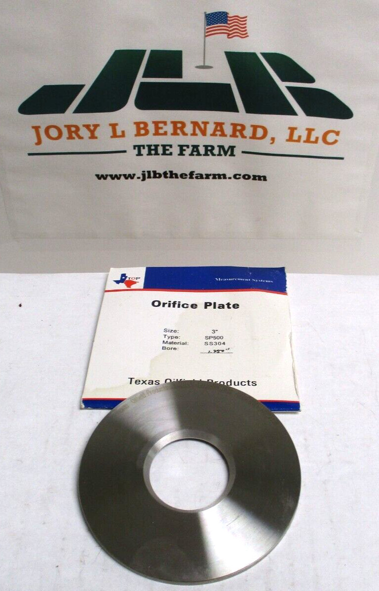 TOP , ORIFICE 304 SST PLATES , TYPE: SP500 , 3" - 1.250 , LOT OF 12