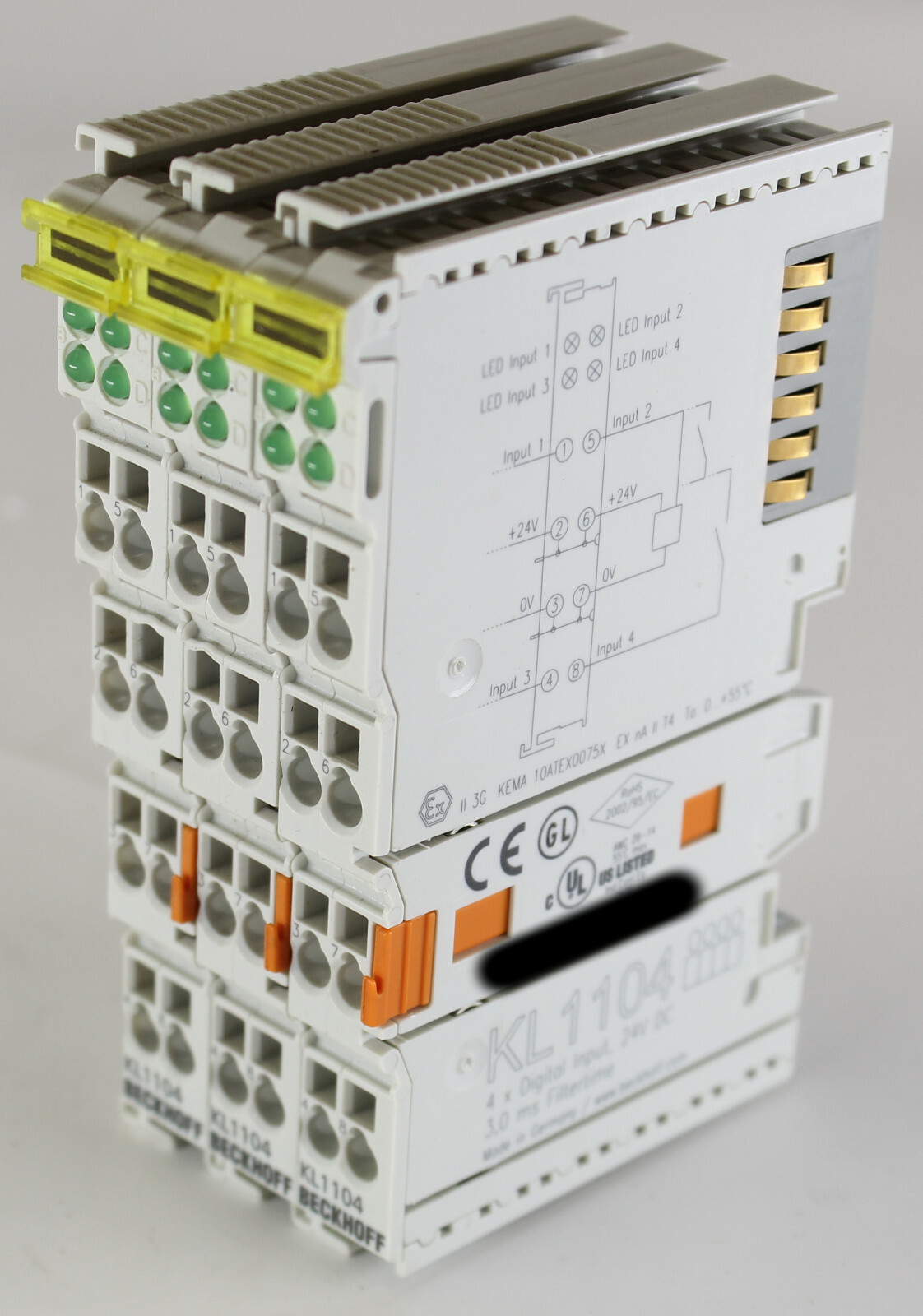 Beckhoff KL1104 4x Digital Input, 24V DC 3.0 ms Filtertime