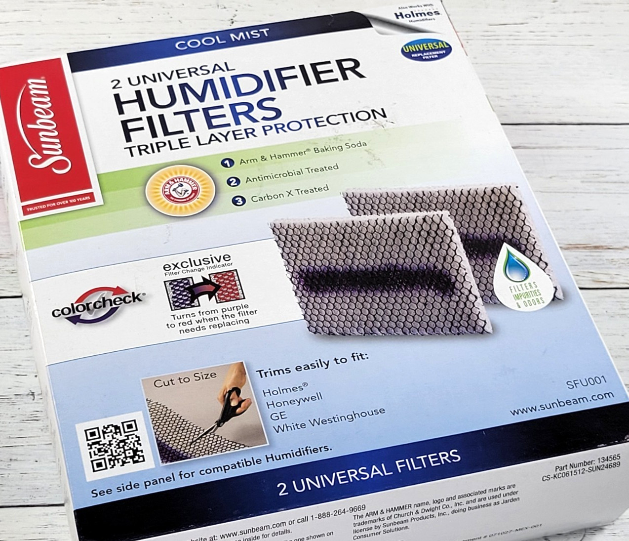 Sunbeam (SFU001) Cool Mist Humidifier Filter - Pack of 2