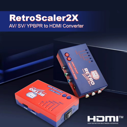 RetroScaler2x AV to HDMI® Converter and Line-doubler For Retro Game Consoles