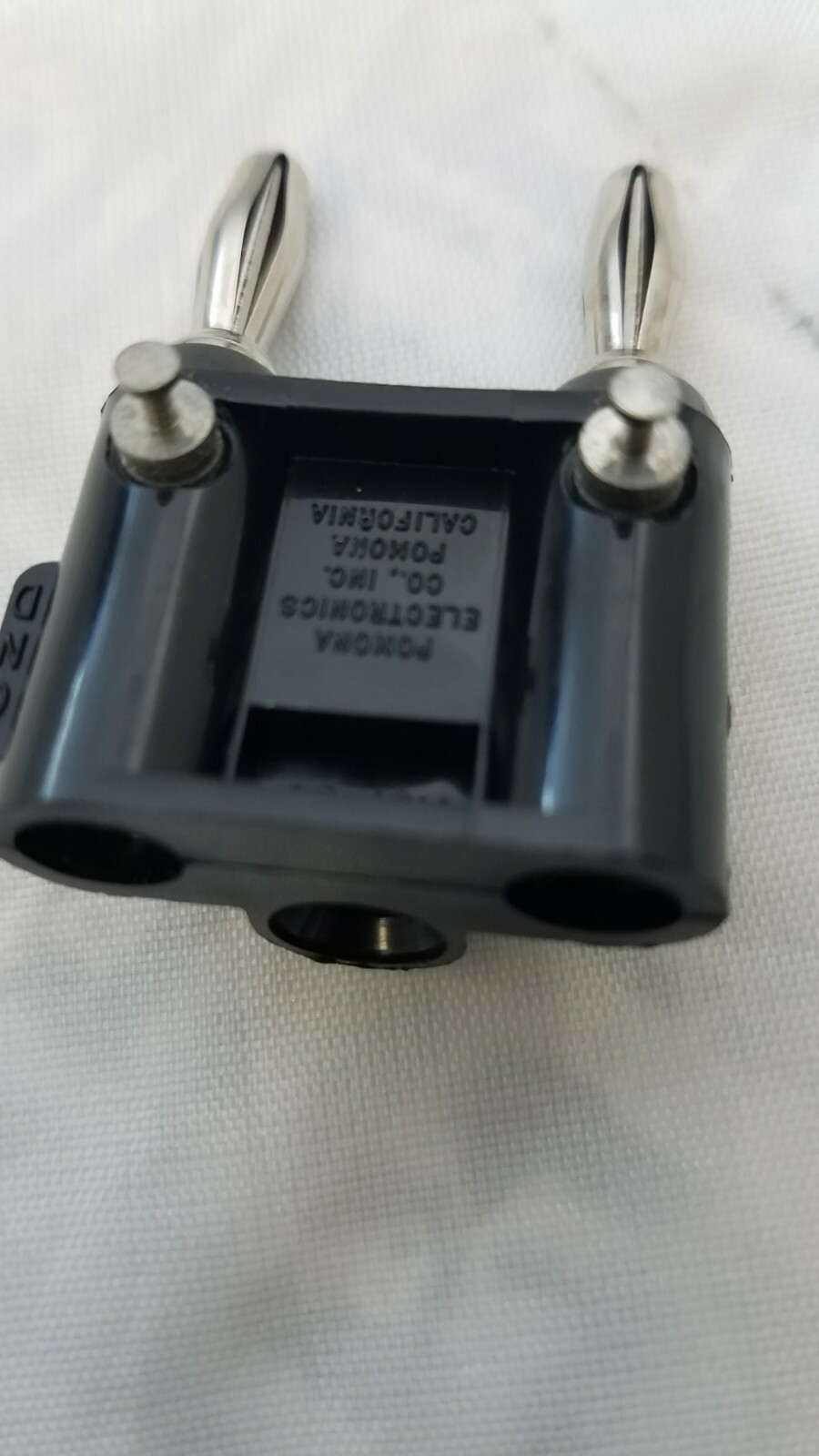 2 (LOT) MDP-ST Double Banana Plug Stack Turret, Black