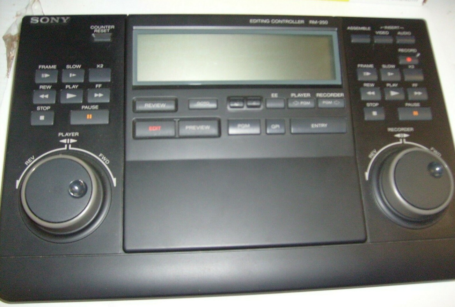Vintage Sony RM-250 Video Editing Controller w/ shuttle knobs