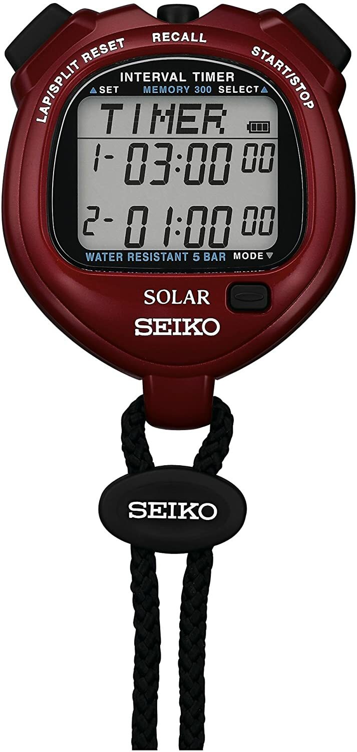 SEIKO SOLER INTERVAL TIMER SVAJ103 Power Red