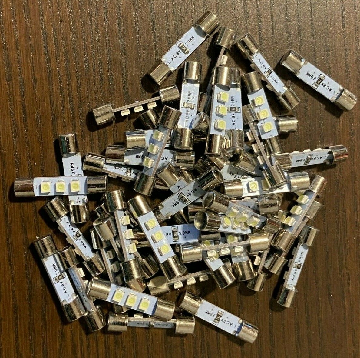 50 New Cool White 8V Fuse Lamp LED Light Bulbs fr Marantz Sansui Pioneer Kenwood