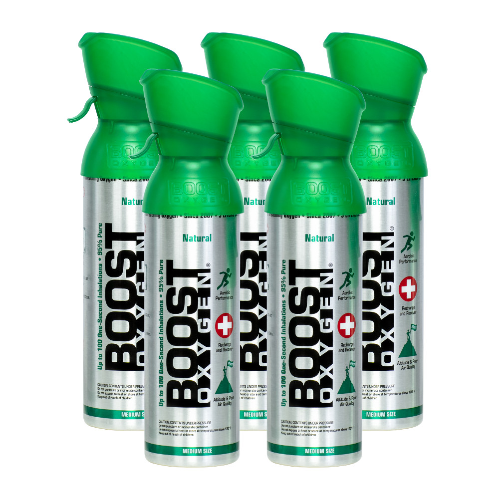 Boost Oxygen Medium Natural 5L Canister | Respiratory Support for Aerobic