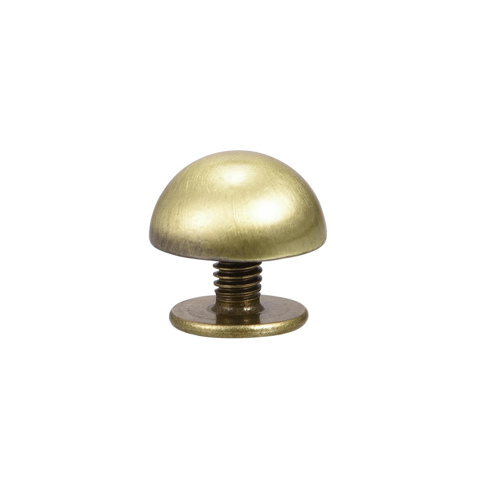 10x6mm Screw Back Rivets Solid Round Head Leather Studs Bronze Tone 20 Set