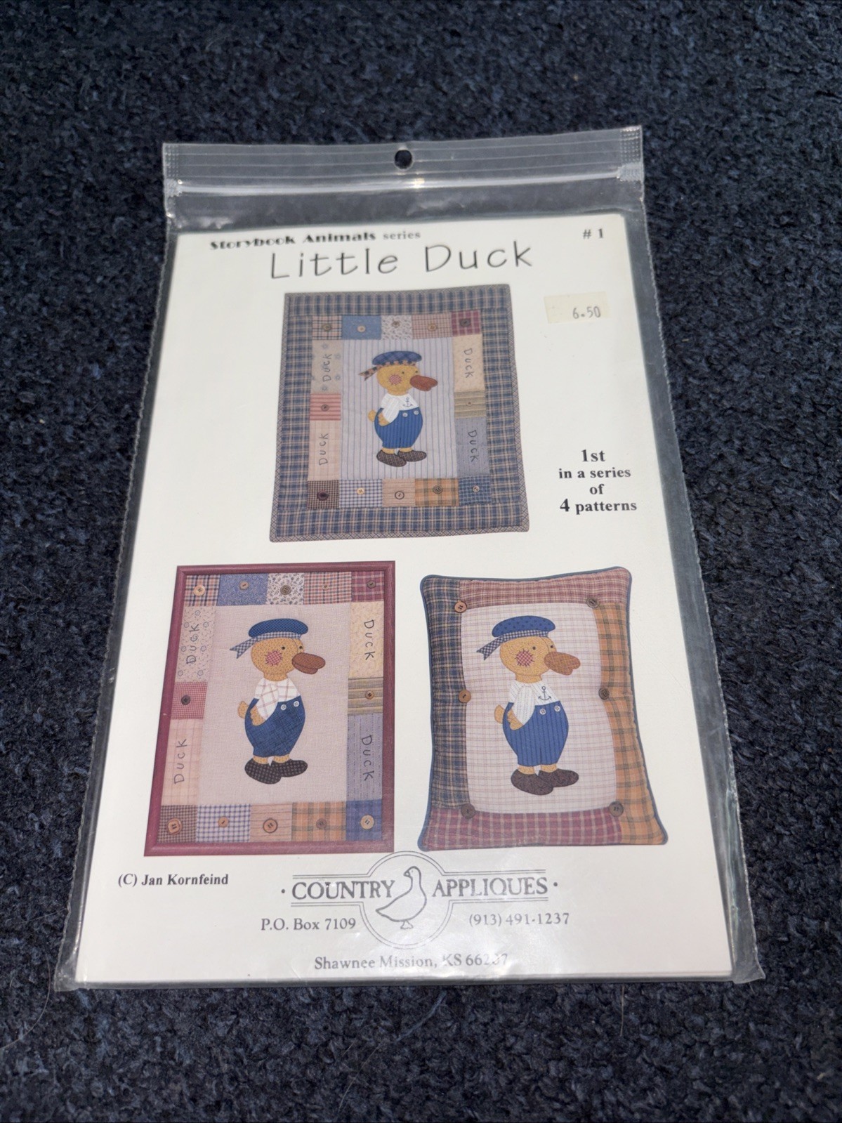 Unused Uncut Storybook Animals Little Duck Quilt Craft Pattern