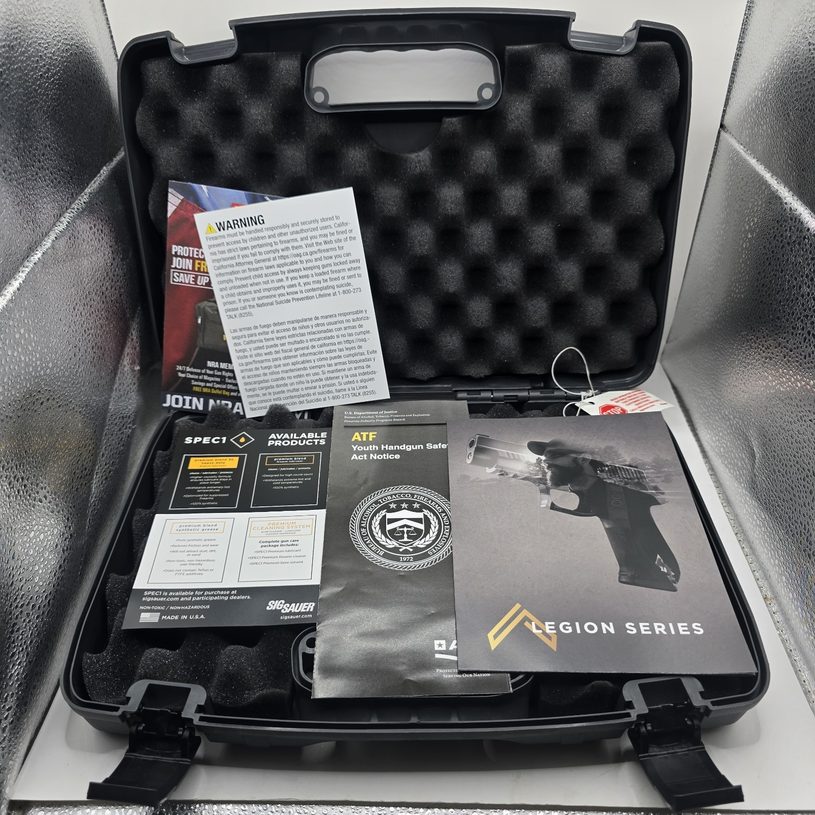 Sig Sauer P226 Legion Hardcase E26R-9-LEGION Manual EUC