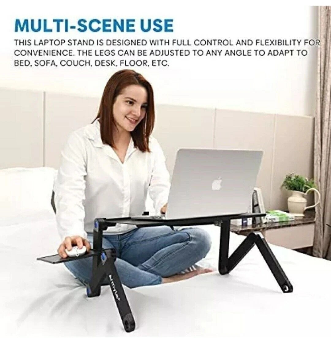 Foldable 360° Adjustable Laptop Table Stand Lap Sofa Bed Tray PC Notebook Desk