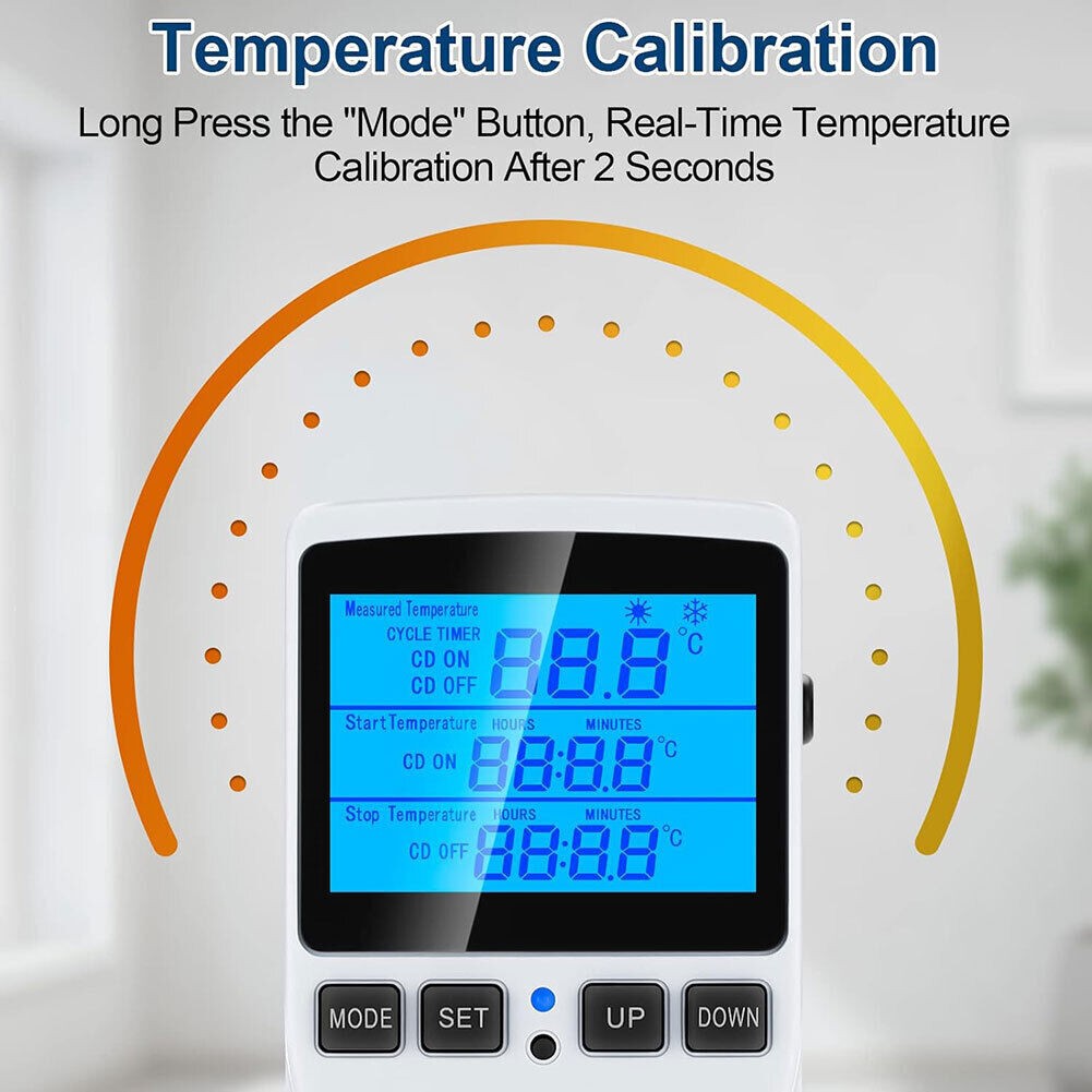 LCD Digital Plug in Thermostat Timer Switch Socket Temperature Controller Switch