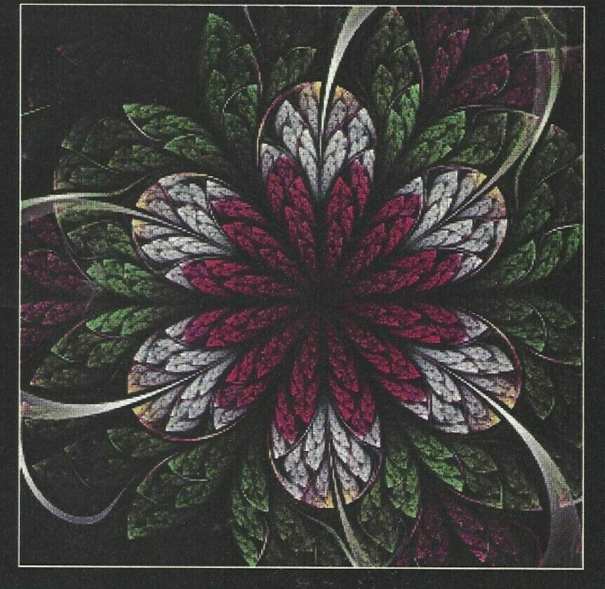 FRACTAL 664--Very Colorful Large Project!--Flower--Counted Cross Stitch Pattern