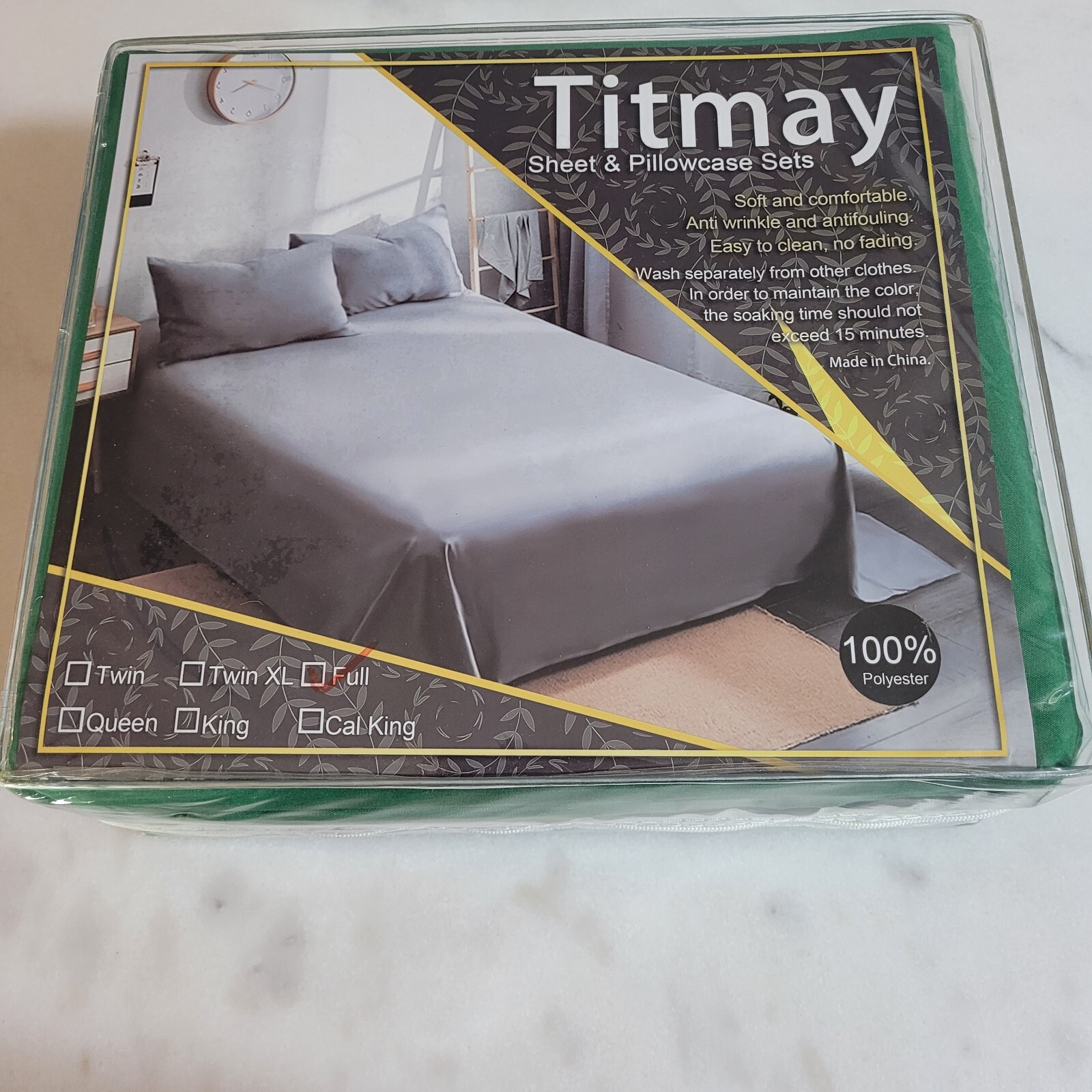 Titmay 4 Pieces Bed Sheet Set, Lightweight Super Soft Luxury Sheets,16 INCH Deep
