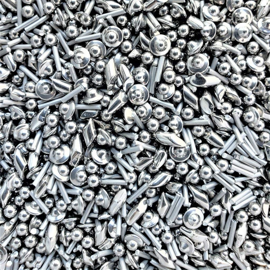 BC Precision 2 LB 1/8" Stainless Steel Tumbling Media Shot 2 LB, Silver