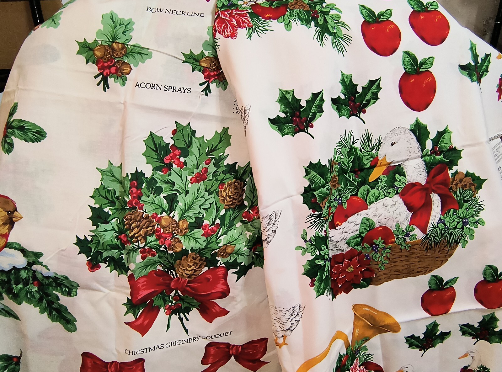 Cranston Print Christmas Greenery & Bountiful Christmas No Sew Appliqués (new)